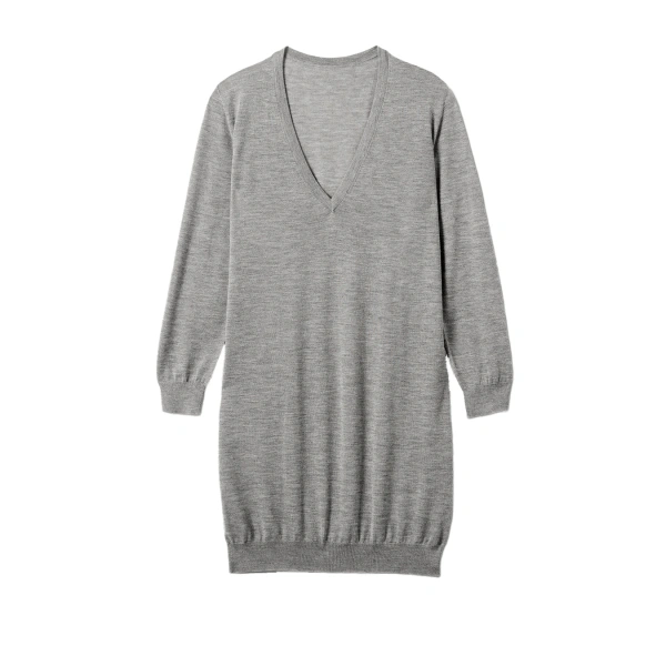 Elise Grey Long Superfine Cashmere Jumper