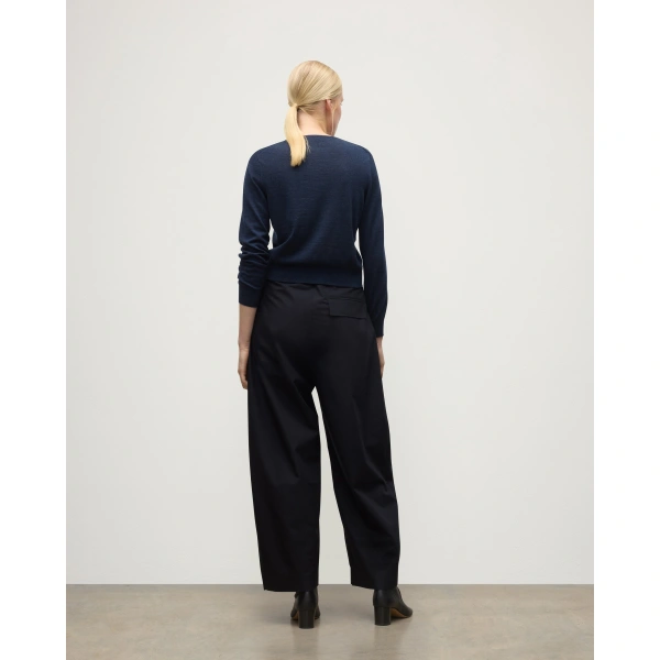 Johnstons of Elgin Ella Scoop Neck Superfine Cashmere Navy Jumper