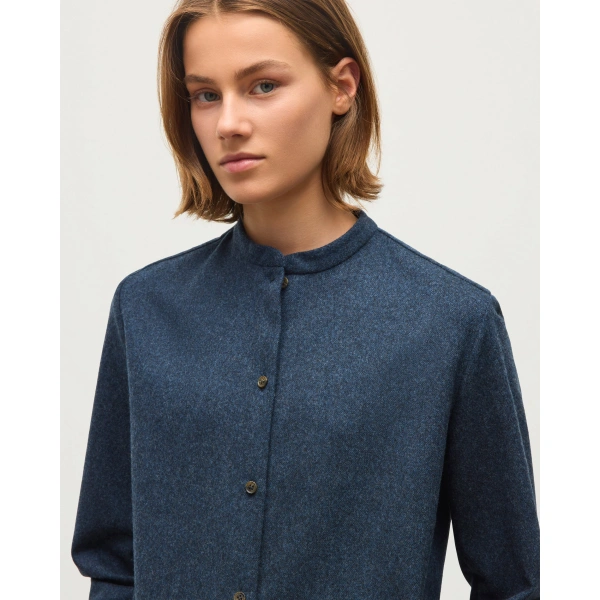 Johnstons of Elgin Etain Dark Blue Shirt