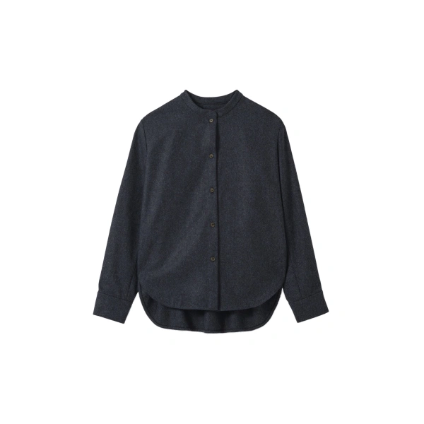 Johnstons of Elgin Etain Dark Blue Shirt | Shirts | Coveti