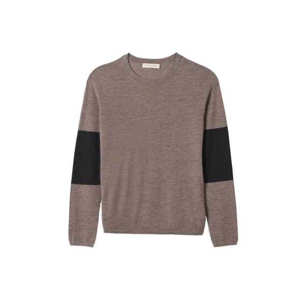 Euna Brown & Black Superfine Cashmere T-Shirt