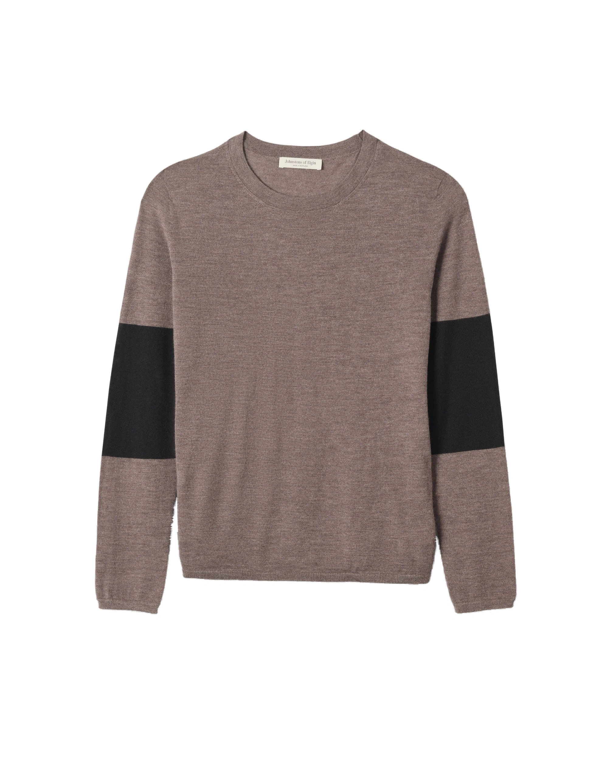 Johnstons of Elgin Euna Brown & Black Superfine Cashmere T-Shirt Johnstons of Elgin Euna Brown & Black Superfine Cashmere T-Shirt | T-shirts | Coveti