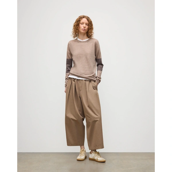 Johnstons of Elgin Euna Brown Superfine Cashmere T-Shirt
