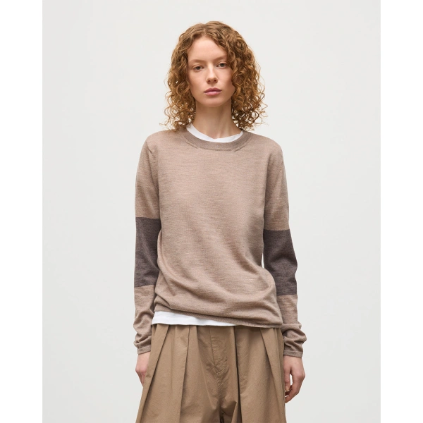 Johnstons of Elgin Euna Brown Superfine Cashmere T-Shirt