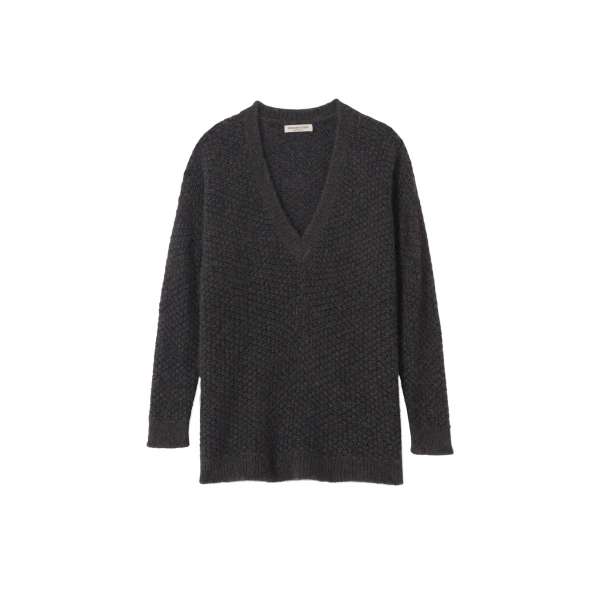 Eva Grey Brushed Cashmere-Silk-Wool Jumper