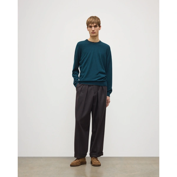 Johnstons of Elgin Fin Bottle Green Superfine Cashmere Jumper
