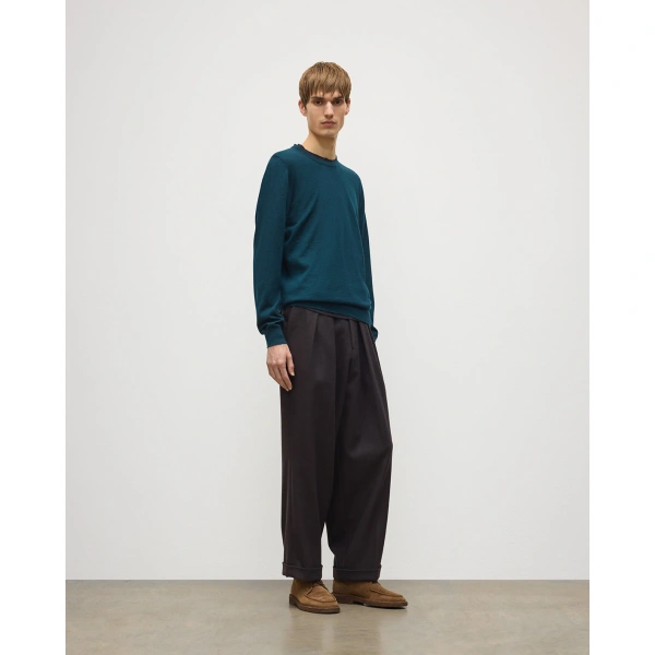 Johnstons of Elgin Fin Bottle Green Superfine Cashmere Jumper