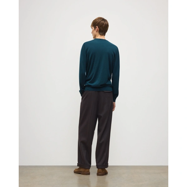 Johnstons of Elgin Fin Bottle Green Superfine Cashmere Jumper