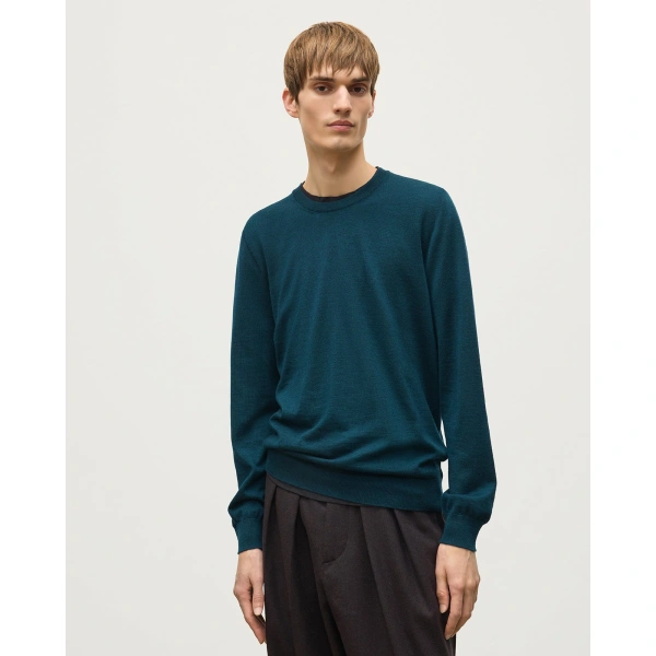 Johnstons of Elgin Fin Bottle Green Superfine Cashmere Jumper