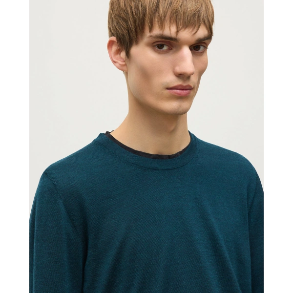 Johnstons of Elgin Fin Bottle Green Superfine Cashmere Jumper