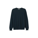 Johnstons of Elgin Fin Bottle Green Superfine Cashmere Jumper | Men Knitwear | Coveti