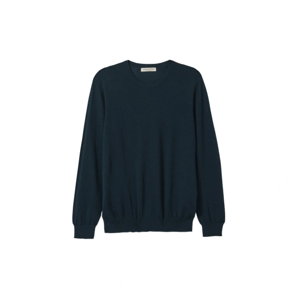 Johnstons of Elgin Fin Bottle Green Superfine Cashmere Jumper | Men Knitwear | Coveti