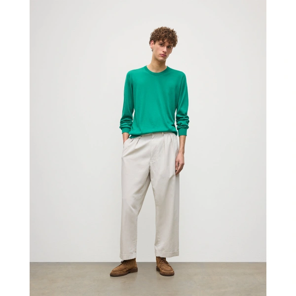 Johnstons of Elgin Fin Bright Green Superfine Cashmere Jumper