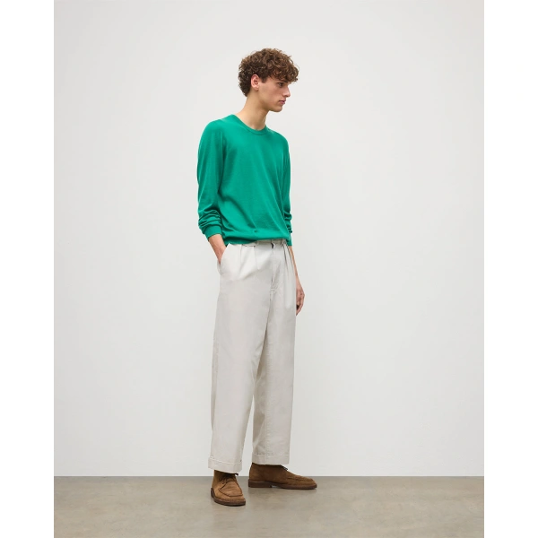 Johnstons of Elgin Fin Bright Green Superfine Cashmere Jumper