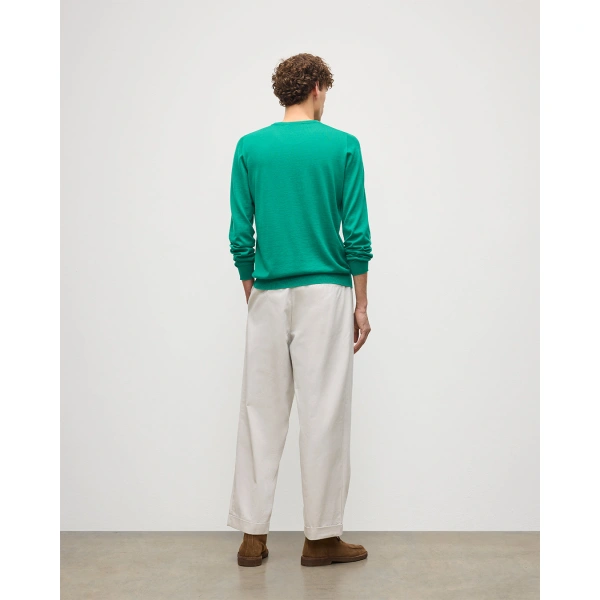 Johnstons of Elgin Fin Bright Green Superfine Cashmere Jumper