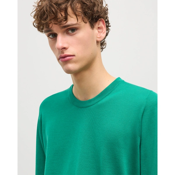 Johnstons of Elgin Fin Bright Green Superfine Cashmere Jumper