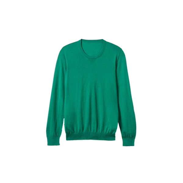 Johnstons of Elgin Fin Bright Green Superfine Cashmere Jumper | Men Knitwear | Coveti
