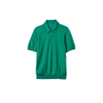 Johnstons of Elgin Fin Bright Green Superfine Cashmere Polo Shirt | Men Knitwear | Coveti