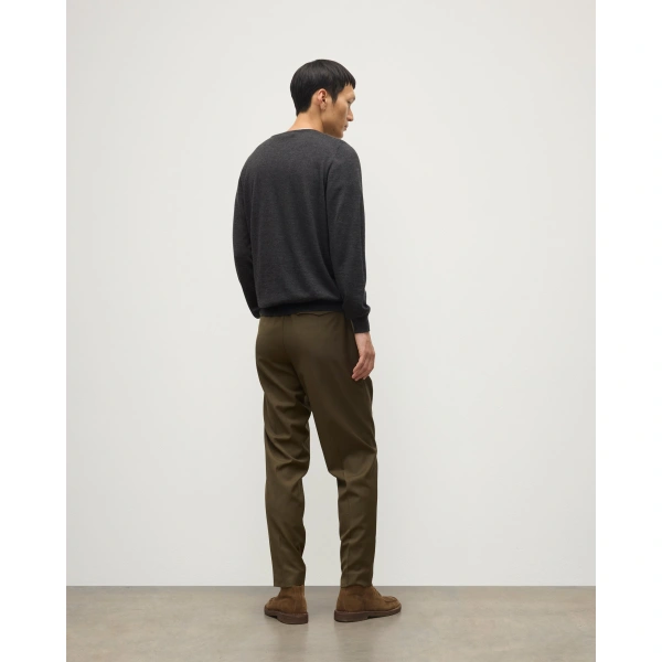 Johnstons of Elgin Fin Dark Grey Superfine Cashmere Jumper