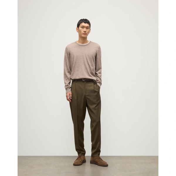 Johnstons of Elgin Fin Light Brown Superfine Cashmere Jumper
