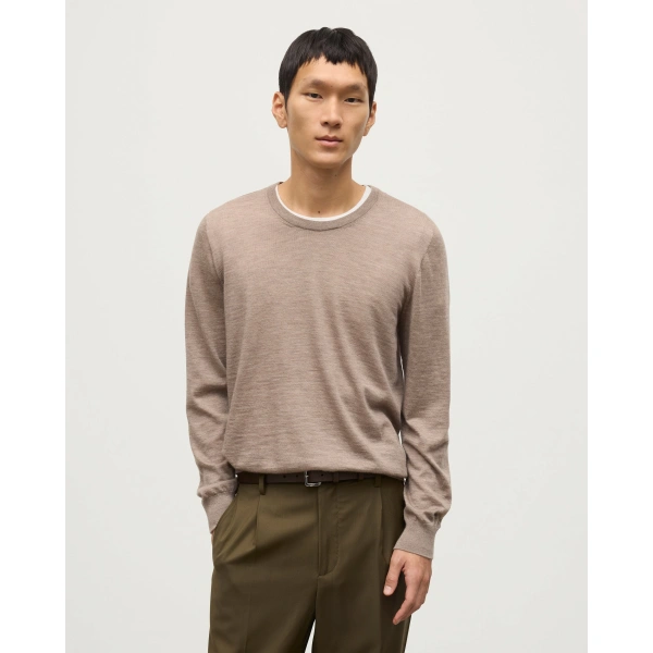 Johnstons of Elgin Fin Light Brown Superfine Cashmere Jumper