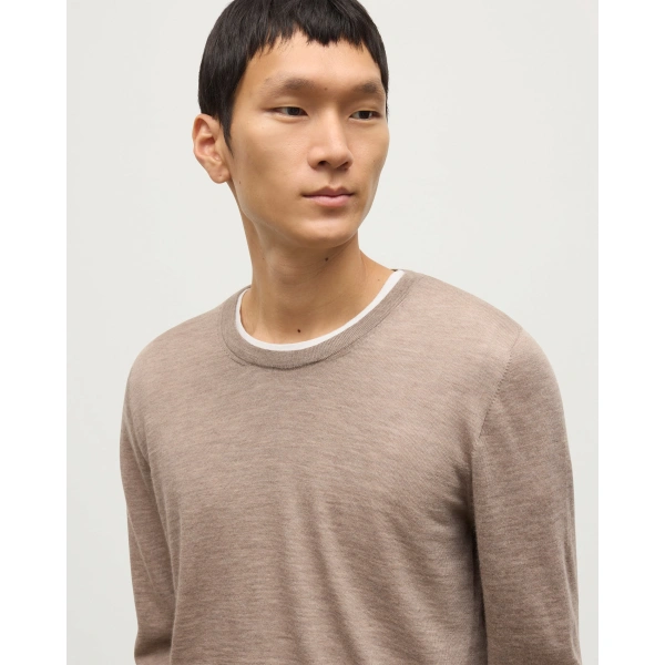 Johnstons of Elgin Fin Light Brown Superfine Cashmere Jumper