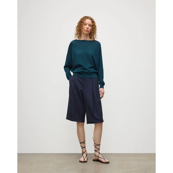 Johnstons of Elgin Finola Bottle Green Superfine Cashmere Jumper