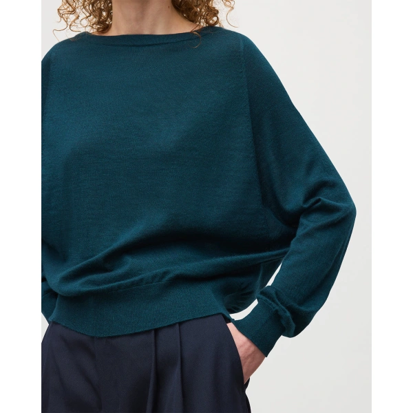 Johnstons of Elgin Finola Bottle Green Superfine Cashmere Jumper