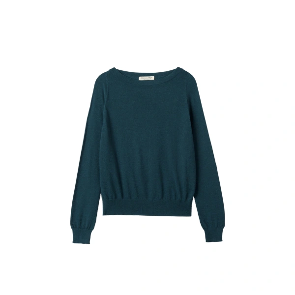 Finola Bottle Green Superfine Cashmere Jumper