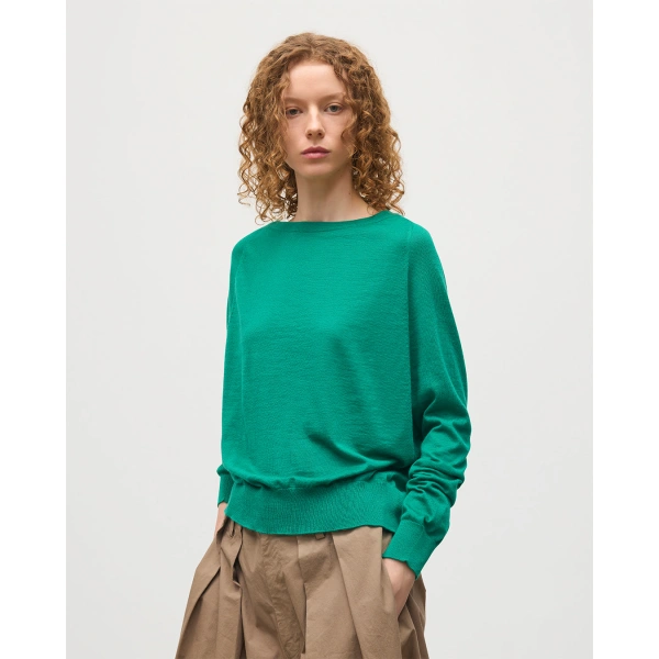 Johnstons of Elgin Finola Bright Green Superfine Cashmere Jumper
