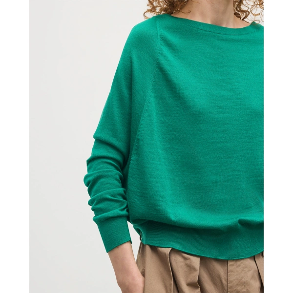 Johnstons of Elgin Finola Bright Green Superfine Cashmere Jumper