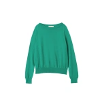 Johnstons of Elgin Finola Bright Green Superfine Cashmere Jumper | Sweaters | Coveti
