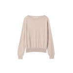 Johnstons of Elgin Finola Cream Superfine Cashmere Jumper | Sweaters | Coveti