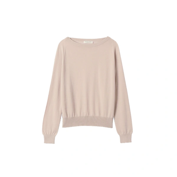 Johnstons of Elgin Finola Cream Superfine Cashmere Jumper | Sweaters | Coveti