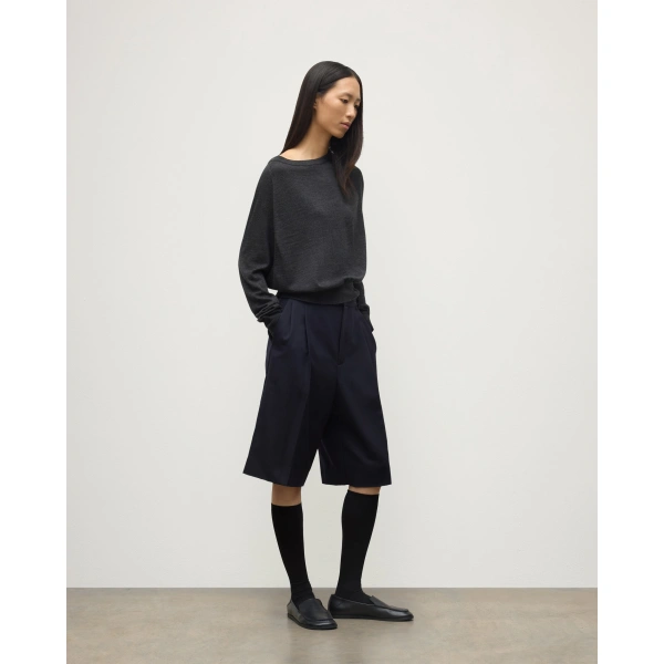 Johnstons of Elgin Finola Dark Grey Superfine Cashmere Jumper