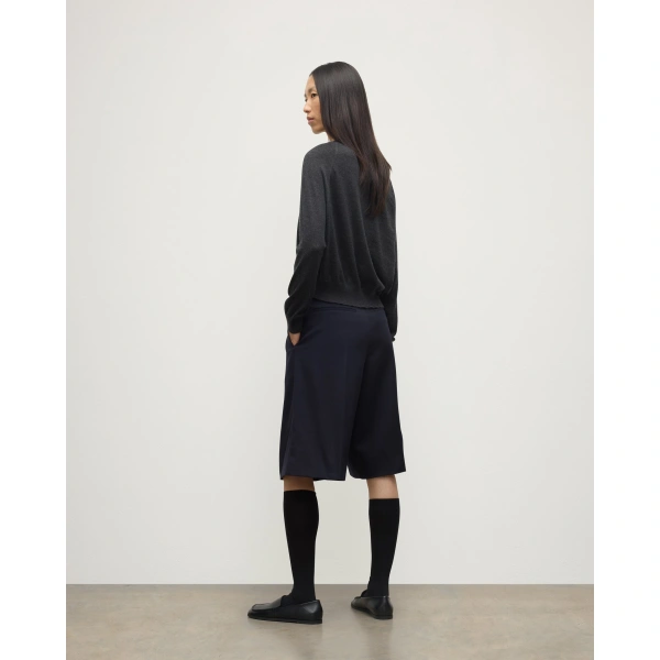 Johnstons of Elgin Finola Dark Grey Superfine Cashmere Jumper