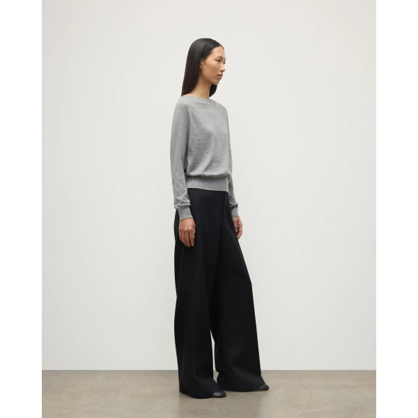 Johnstons of Elgin Finola Grey Superfine Cashmere Jumper