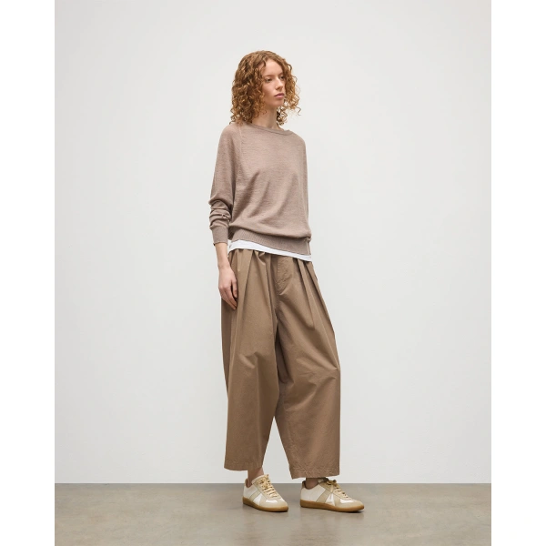 Johnstons of Elgin Finola Light Brown Superfine Cashmere Jumper