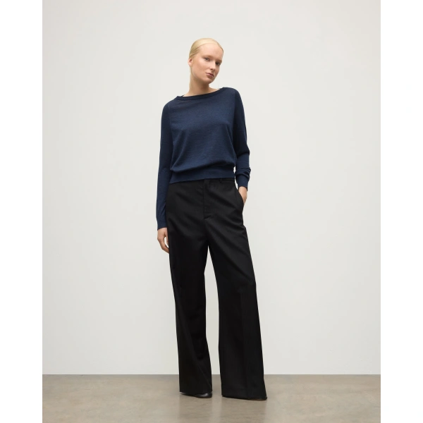 Johnstons of Elgin Finola Navy Superfine Cashmere Jumper