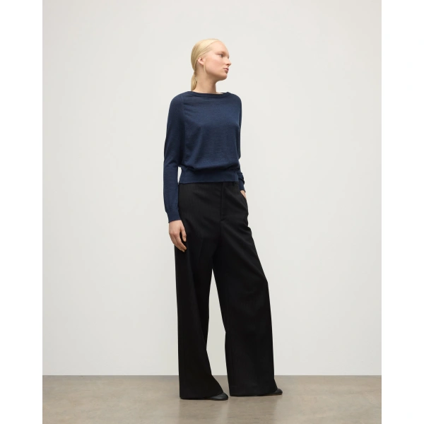 Johnstons of Elgin Finola Navy Superfine Cashmere Jumper