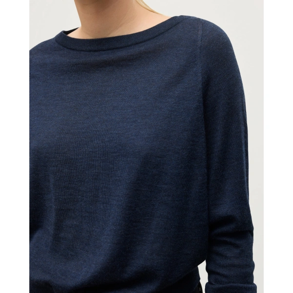 Johnstons of Elgin Finola Navy Superfine Cashmere Jumper