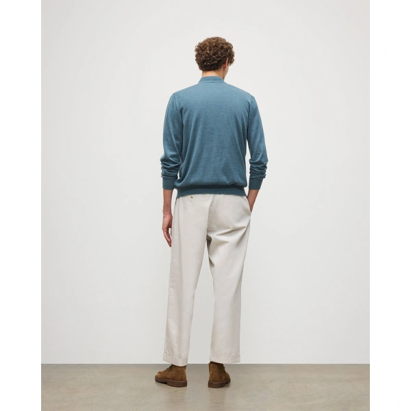 Johnstons of Elgin Forsyth Blue Superfine Cashmere Cardigan