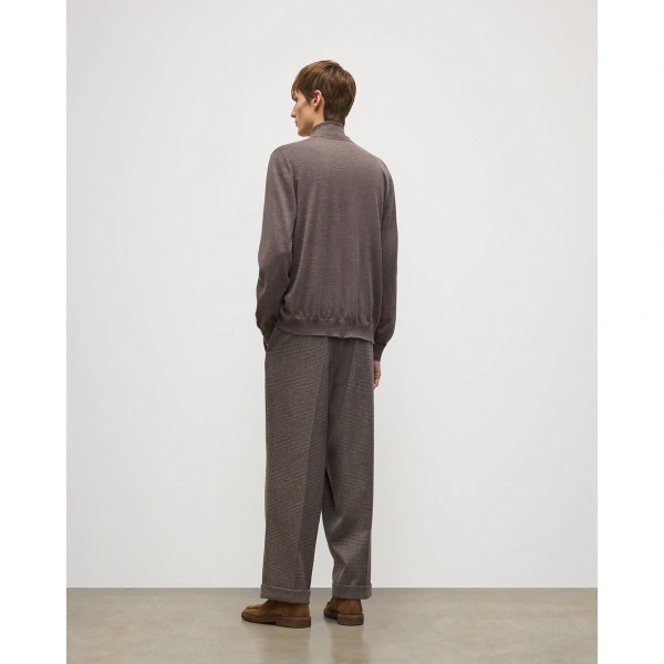 Johnstons of Elgin Forsyth Brown Superfine Cashmere Cardigan