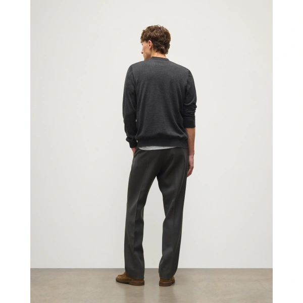 Johnstons of Elgin Forsyth Dark Grey Superfine Cashmere Cardigan