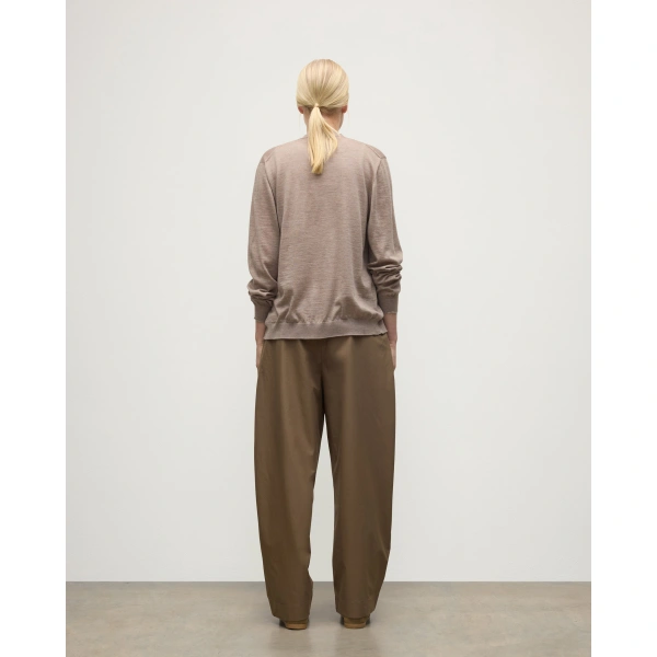 Johnstons of Elgin Forsyth Light Brown Superfine Cashmere Cardigan