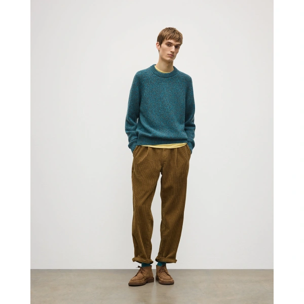 Johnstons of Elgin Fyfe Blue Cashmere Jumper