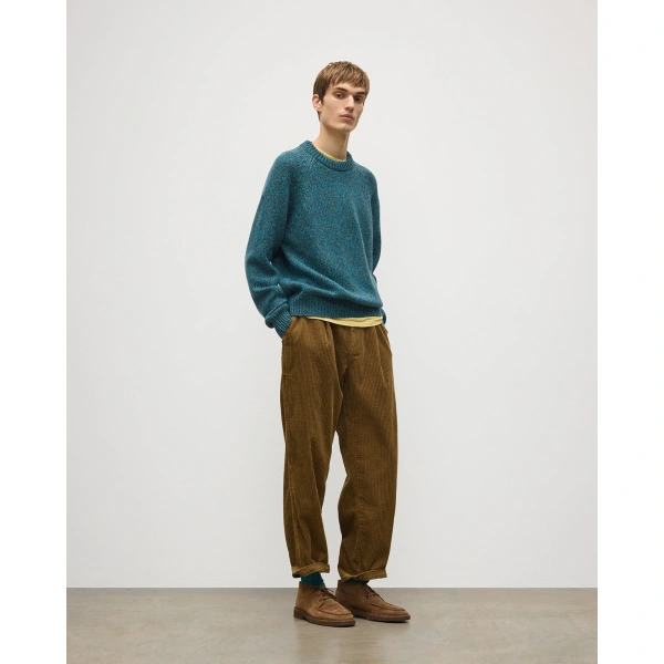 Johnstons of Elgin Fyfe Blue Cashmere Jumper