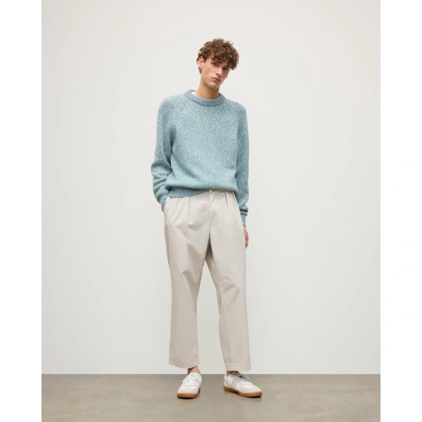 Johnstons of Elgin Fyfe Bright Blue Cashmere Jumper