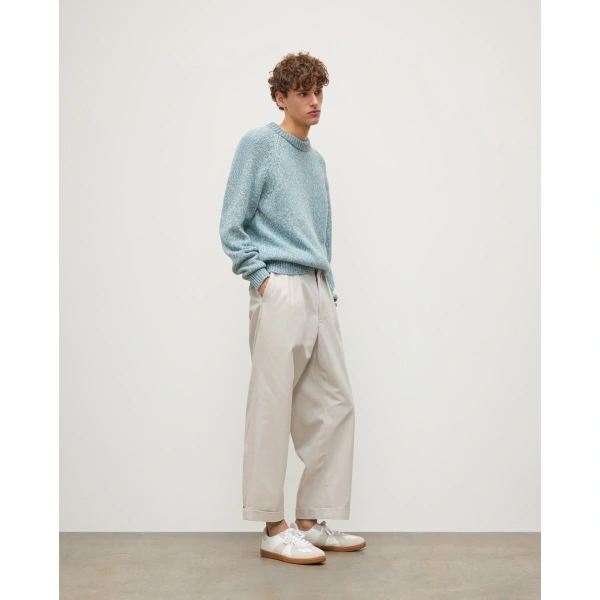 Johnstons of Elgin Fyfe Bright Blue Cashmere Jumper