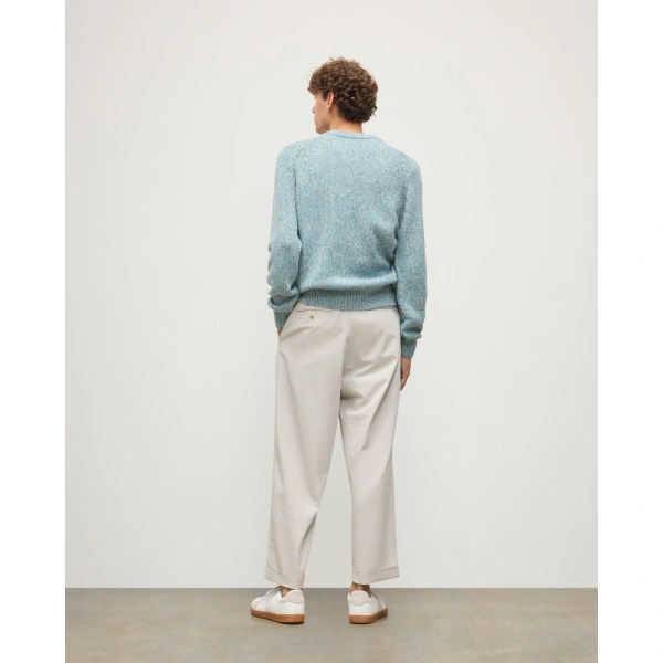 Johnstons of Elgin Fyfe Bright Blue Cashmere Jumper